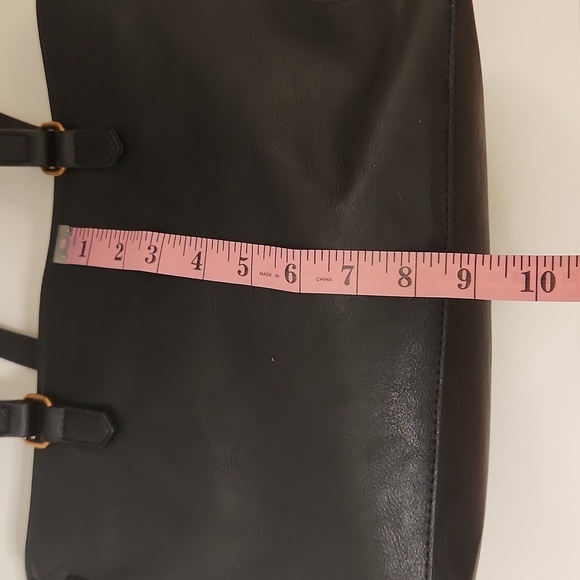 Rachel Zoe Women's Black Helsie Classic Vegan Satchel - Picture 7 of 13